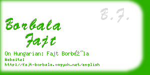 borbala fajt business card